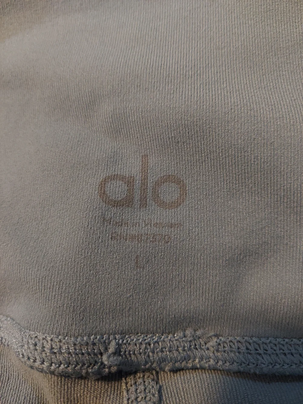 Alo Yoga Slate Gray Sheila Mesh Moto Panel High Waist Leggings Size L